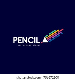 Vector logo design. Pencil sign