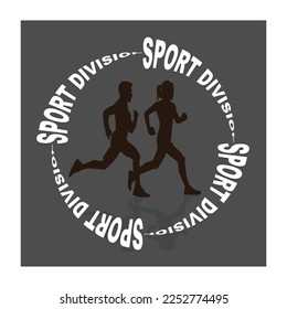 vector logo design of people doing sports activities running