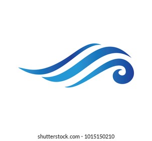 vector logo design perfectly suitable for dynamic wave, ocean sea water wave home resort, sailing boat, ocean cruise tour company and business