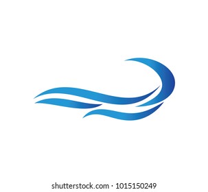 vector logo design perfectly suitable for dynamic wave, ocean sea water wave home resort, sailing boat, ocean cruise tour company and business