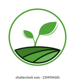 vector logo design perfectly suitable for agriculture, agronomy, wheat farm, rural country farming field, natural harvest, farmer association and more