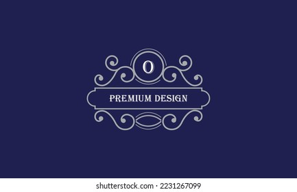 Vektor Logo Design mit Platz für Text und Initial O. Elegantes Monogramm für Restaurant, Bekleidungsmarke, heraldry, Business