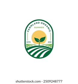 vector logo design plantation agriculture. logo inspiration