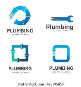Vector logo design for plumbing company.