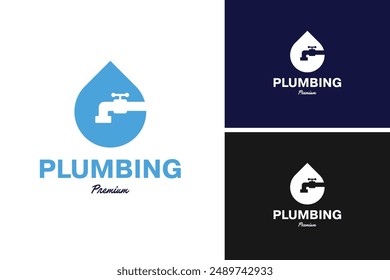 Vector logo diseño plomería ilustración Plantilla idea