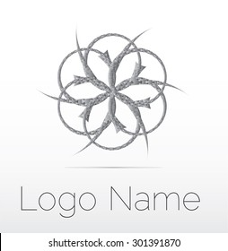 Vector logo design, puzzle abstract icon.