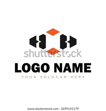 Vector logo design for a real estate business or construction company, featuring a stylized house icon and corporate symbol for brand identity