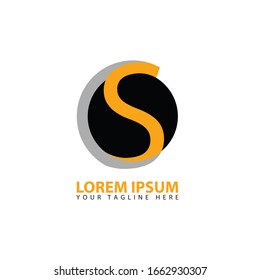 Diseño del logotipo vectorial. Signo de letra S