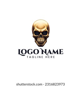 Vector logo design of a scary skull 