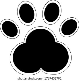 Vector or logo design with shapes like the soles of animals. Company logo. Creative design.
