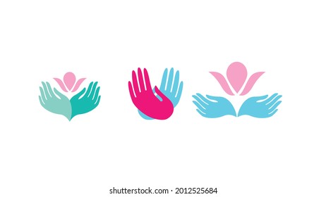 Vector logo design. Signs for charity and support projects