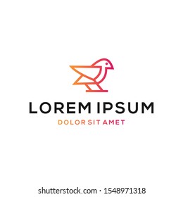 
vector logo design of a small bird