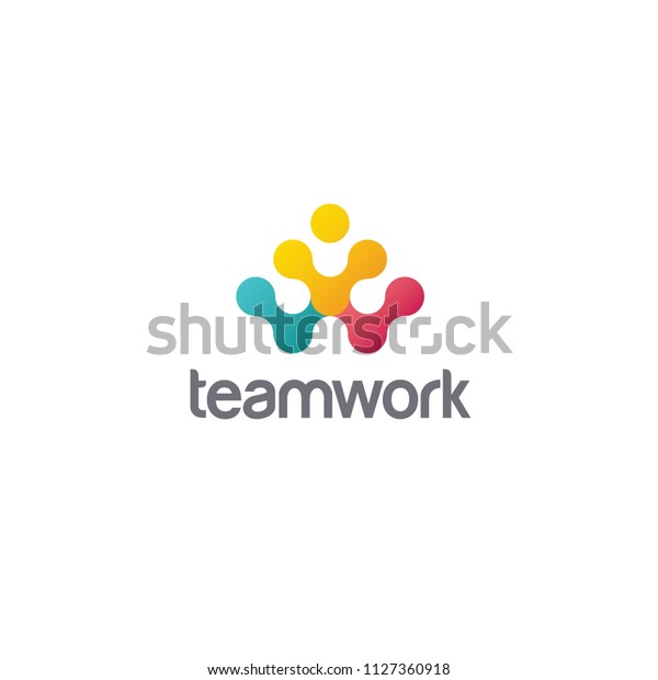 Vector Logo Design Social Media Teamwork Stock Vector (Royalty Free ...