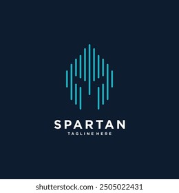 vector logo design spartan abstract. logo templates