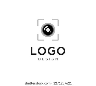 Vector logo design, square lens icon