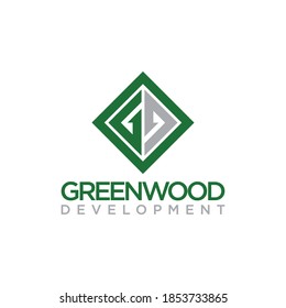 Vector logo design stands for the letter gd for business