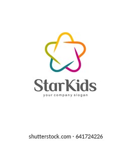 Vector logo design. Star Kids