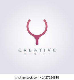 Vector Logo Design Symbol Icon Letter Y Catapult.