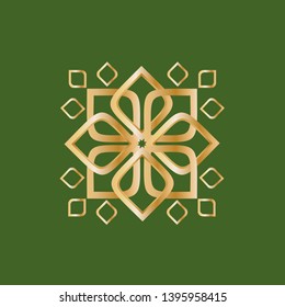 Vector logo design template - abstract symbol in ornamental arabic style - emblem for luxury products, hotels, boutiques, jewelry, oriental cosmetics, restaurants, shops and stores