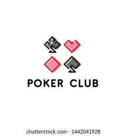 Vector logo design template. Abstract icon for poker game.