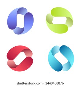 Vector logo design template. Abstract sign. Letter O.