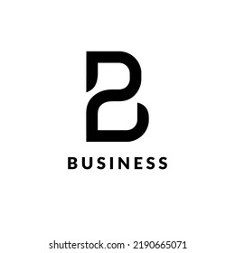 Vector logo design template. Abstract letter B.