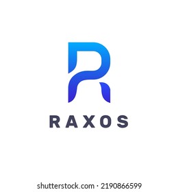 Vector logo design template. Abstract letter R.