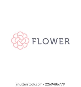 Vector logo design template. Abstract flower symbol. 