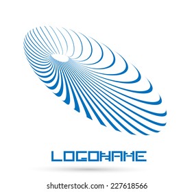 Vector Logo Design Template . Abstract Colorful Stripe Icon . 