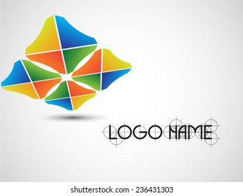 Vector Logo Design Template . Abstract Colorful Wing Icon. Vector illustration. 