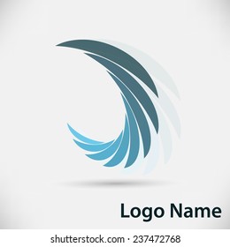 Vector Logo Design Template . Abstract Colorful Wing Icon. Vector illustration.