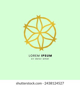 vector logo design template. abstract colorful circle. nature flower concept symbol