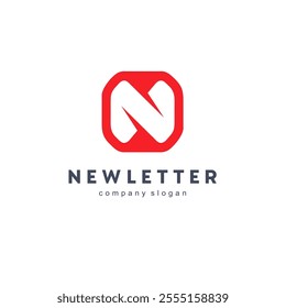 Vector logo design template. Abstract Letter N sugn.