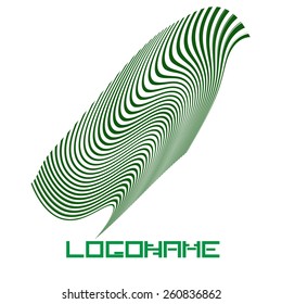 Vector Logo Design Template . Abstract Colorful Stripe Icon . 