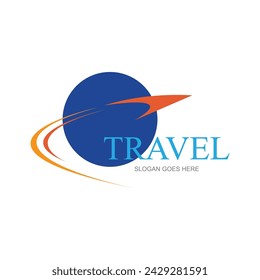 Vector logo design template for airline, airline ticket, travel agency