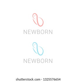 Vector logo design template for baby, newborn, child, healthcare, medical and social relationship.