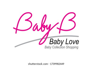 Vector Logo Design Template, Baby Love Collection Shopping