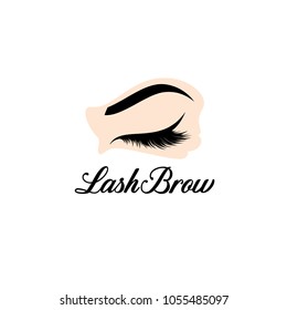 Vector logo design template for beauty salon. Lash and Brow