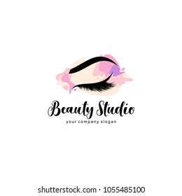 Vector logo design template for beauty salon. Lash and Brow