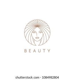 Vector logo design template for beauty salon, hair salon, cosmetic