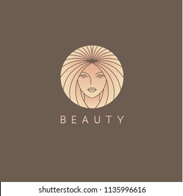 Vector logo design template for beauty salon, hair salon, cosmetic. 