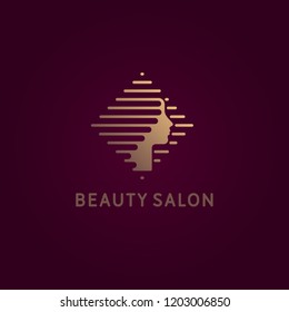 Vector logo design template  for beauty salon, hair salon, cosmetic