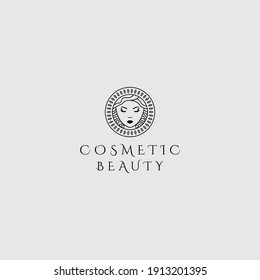 Plantilla de diseño de logotipo vectorial para belleza y cosmética