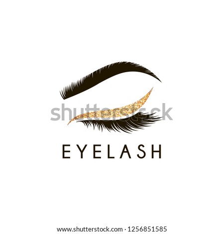 Vector logo design template for beauty salon. Lash and Brow icon.