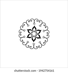 Vector logo design template for boutique, salon, jewelry. Geometric flower symbol