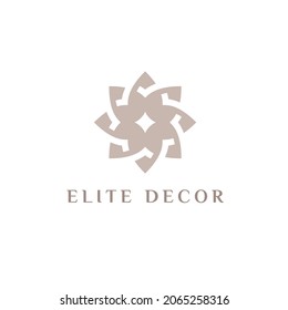 Vector Logo Design Template For Boutique Hotel, Restaurant, Jewelry. 
