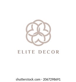 Vector Logo Design Template For Boutique Hotel, Restaurant, Jewelry. 
