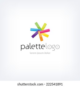 Vector logo design template - bright palette sampler - color guide