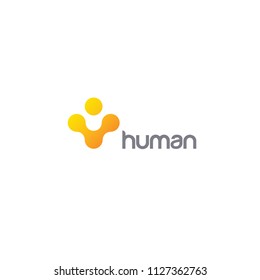 Vector logo design template for business. Human sign