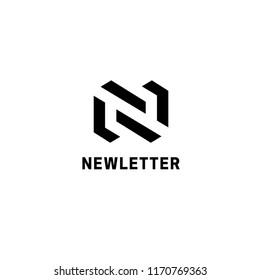 Vector logo design template for business. Letter N logo